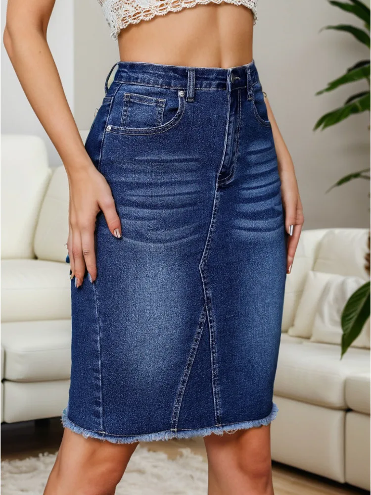 New Arrival High Waist Denim Skirt Women 2025 Fashion Streetwear Slim Bodycon Midi Jean Skirts
New Arrival High Waist Denim Skirt Women 2025 Fashion Streetwear Slim Bodycon Midi Jean Skirts
