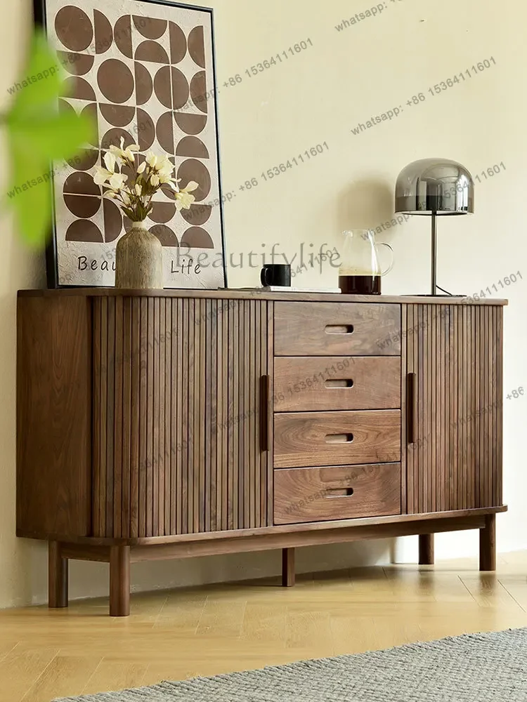 yj9 Nordic solid wood sideboard shelves wall storage living room sideboard black walnut
yj9 Nordic solid wood sideboard shelves wall storage living room sideboard black walnut