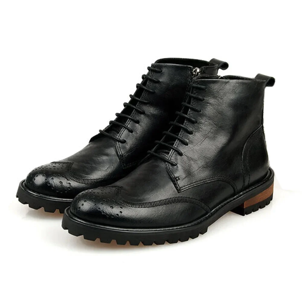 Autumn Winter Men's Boots British Style Fashion Ankle Leather Boots Men Lace-up Cool Western Cowboy Boots Business Men, US6-US12
Autumn Winter Men's Boots British Style Fashion Ankle Leather Boots Men Lace-up Cool Western Cowboy Boots Business Men, US6-US12