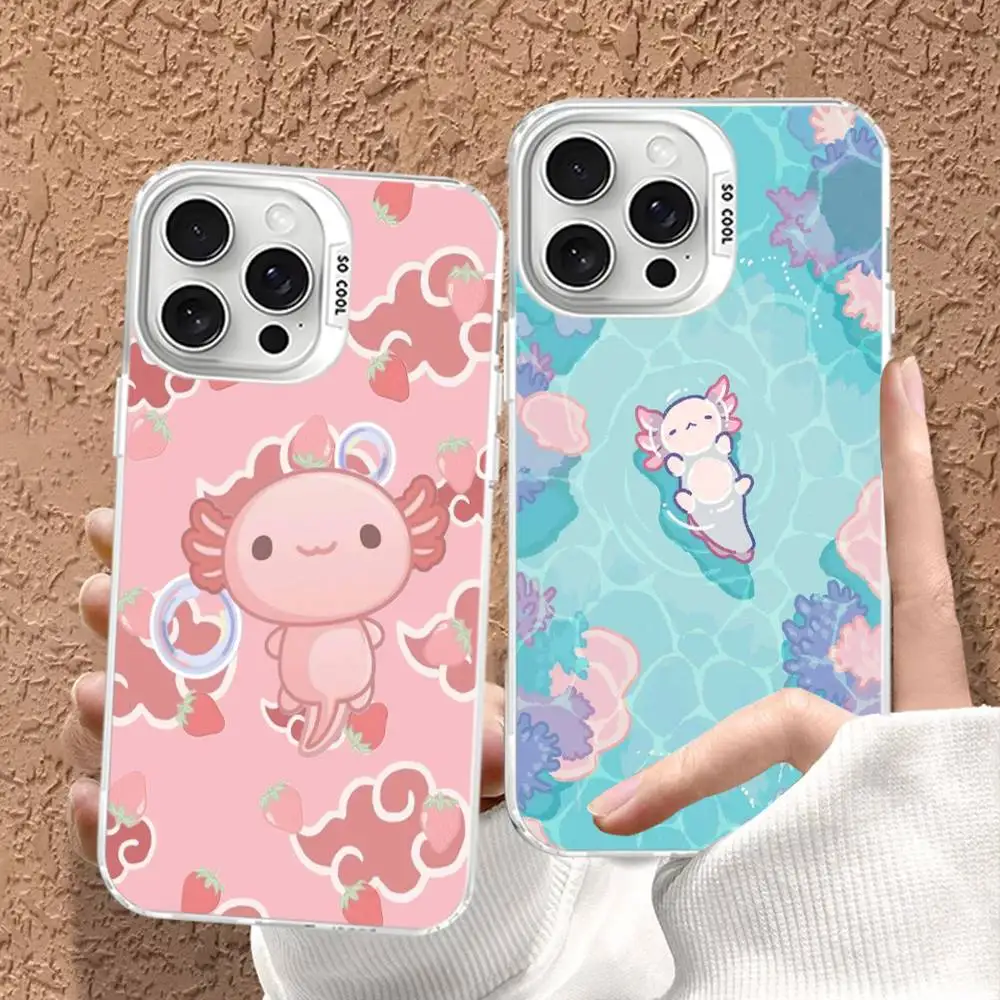 Cartoon Axolotl Cute Phone Case For IPhone 17 16 15 14 11 12 13 Pro Max Plus Pro Colored Silver Cover
Cartoon Axolotl Cute Phone Case For IPhone 17 16 15 14 11 12 13 Pro Max Plus Pro Colored Silver Cover