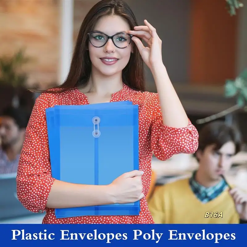12PCS Plastic File Folders For Documents,A4 Plastic Envelopes Folders With Snap Closure And String Tie,For School Home
12PCS Plastic File Folders For Documents,A4 Plastic Envelopes Folders With Snap Closure And String Tie,For School Home