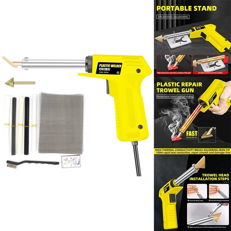 Y17A 100W-30W Plastic Welding Kit Plastic Welder Soldering Iron Kit For Car Bumper Bumper,Dashboard, With Accessories
Y17A 100W-30W Plastic Welding Kit Plastic Welder Soldering Iron Kit For Car Bumper Bumper,Dashboard, With Accessories