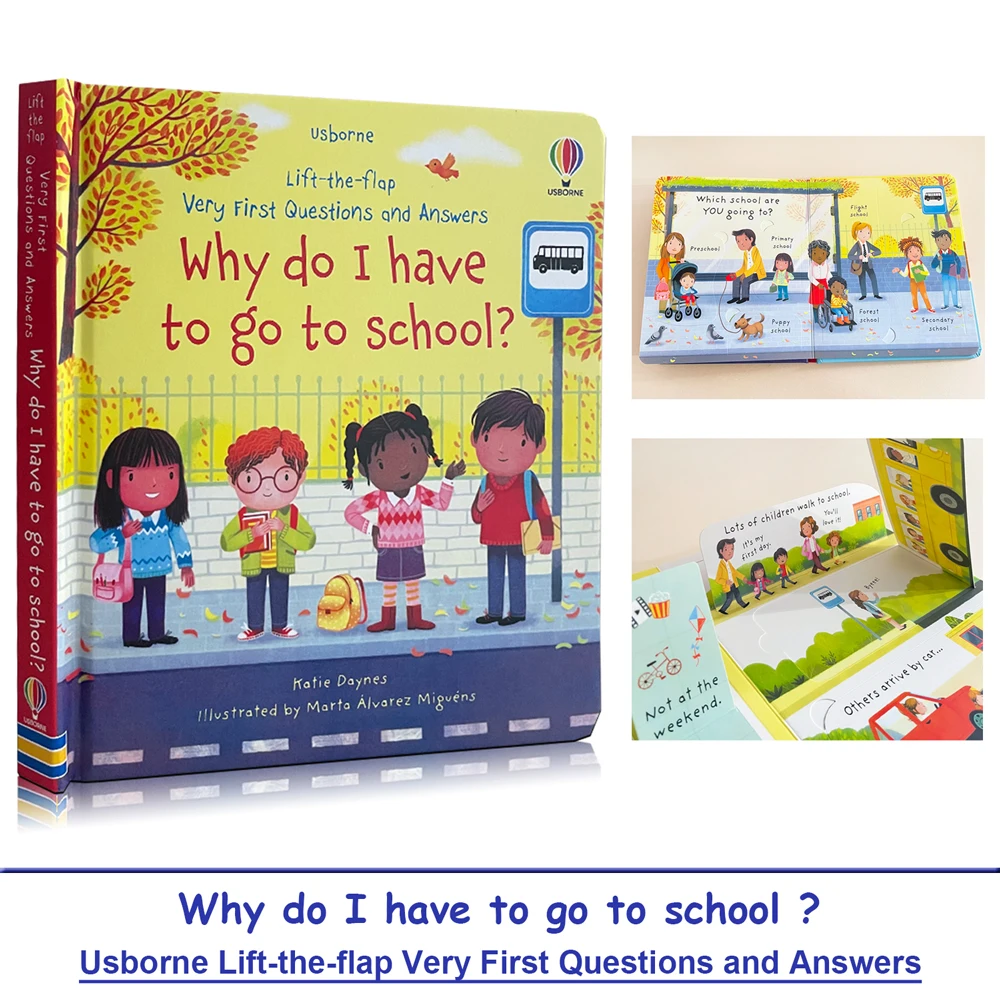 Usborne Lift The Flap Very First Questions & Answers Why Do I Have To Go To School ?3D Flap English Picture Books for Kids Baby
Usborne Lift The Flap Very First Questions & Answers Why Do I Have To Go To School ?3D Flap English Picture Books for Kids Baby