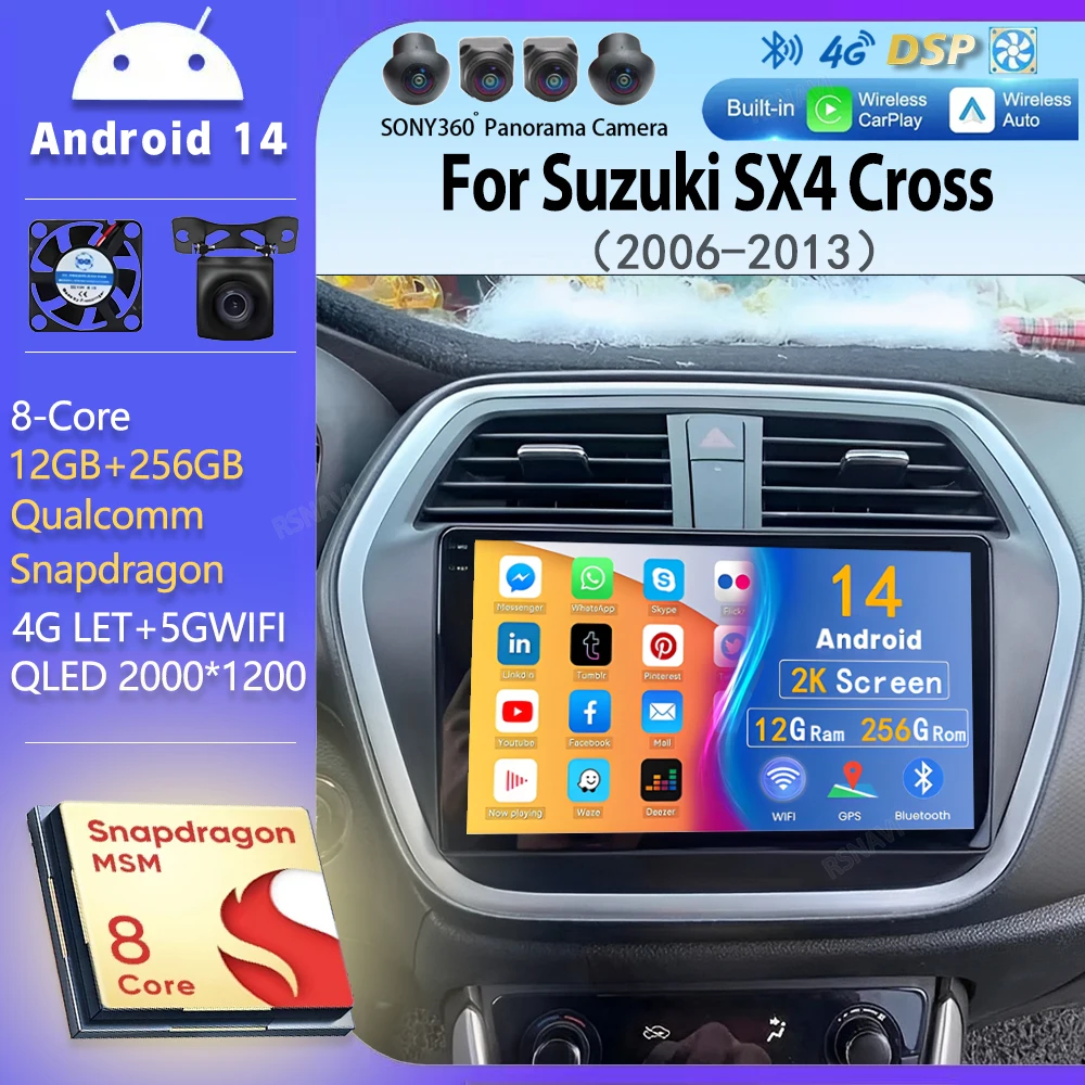 Android 14 Car Radio For Suzuki SX4 Cross 2006-2013 For Fiat Sedici Carplay Navigation Auto Radio Multimedia Player 4G Wifi 2Din
Android 14 Car Radio For Suzuki SX4 Cross 2006-2013 For Fiat Sedici Carplay Navigation Auto Radio Multimedia Player 4G Wifi 2Din
