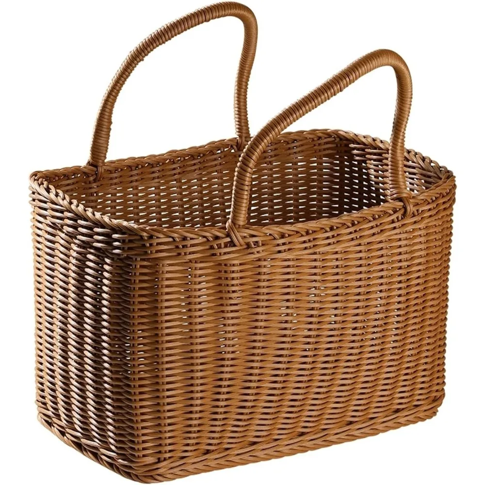 Imitation Rattan Multifunctional Basket (Size: B) - Ideal for Home Shopping, Groceries, Flowers, Picnics Pets & as a Gift Basket
Imitation Rattan Multifunctional Basket (Size: B) - Ideal for Home Shopping, Groceries, Flowers, Picnics Pets & as a Gift Basket