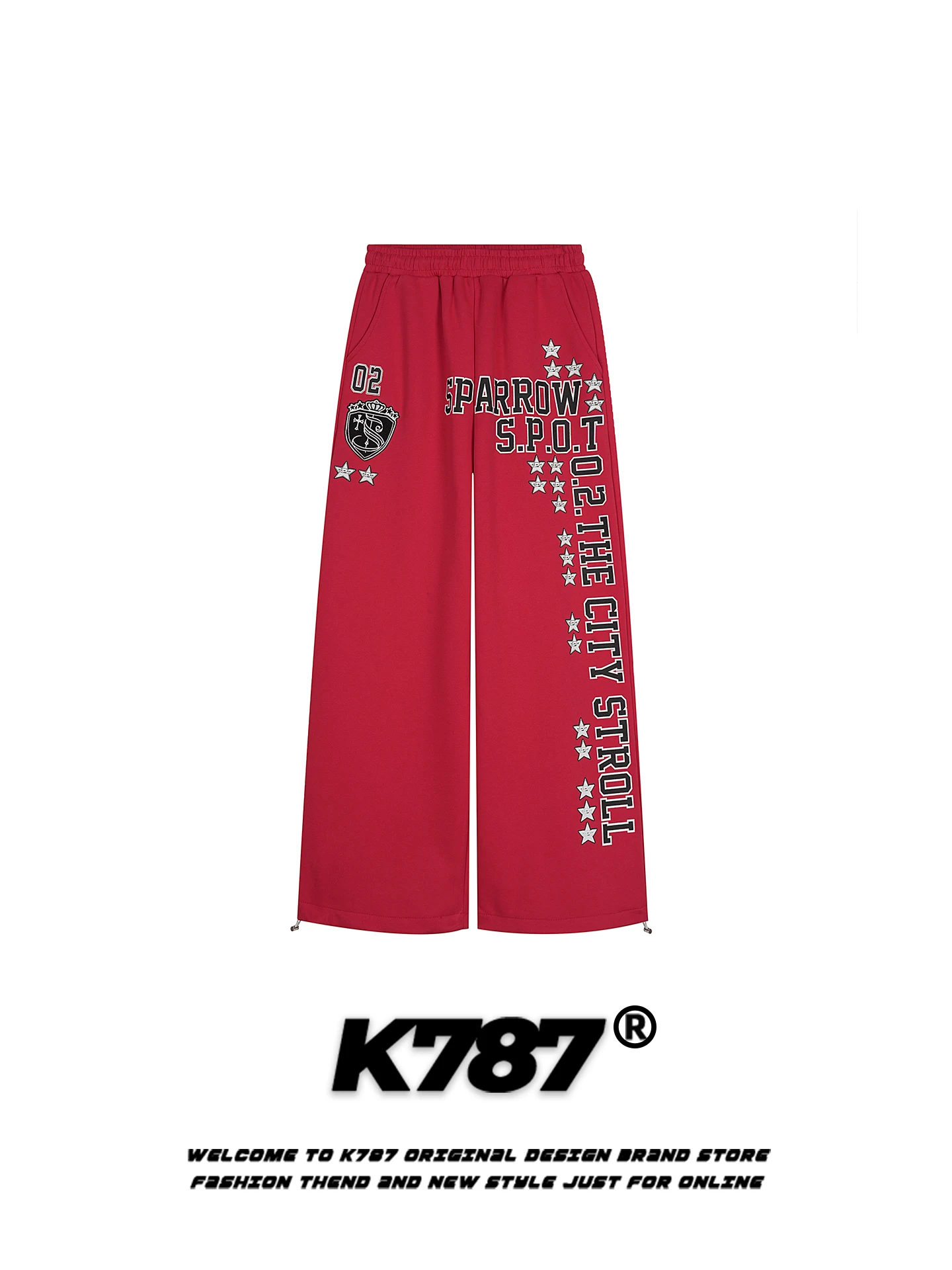 K787 American Sle Streetwear Casual Sweatpants Loose Straight Leg Red Pants Men Women Comfortable Slimming Printed Trousers
K787 American Sle Streetwear Casual Sweatpants Loose Straight Leg Red Pants Men Women Comfortable Slimming Printed Trousers