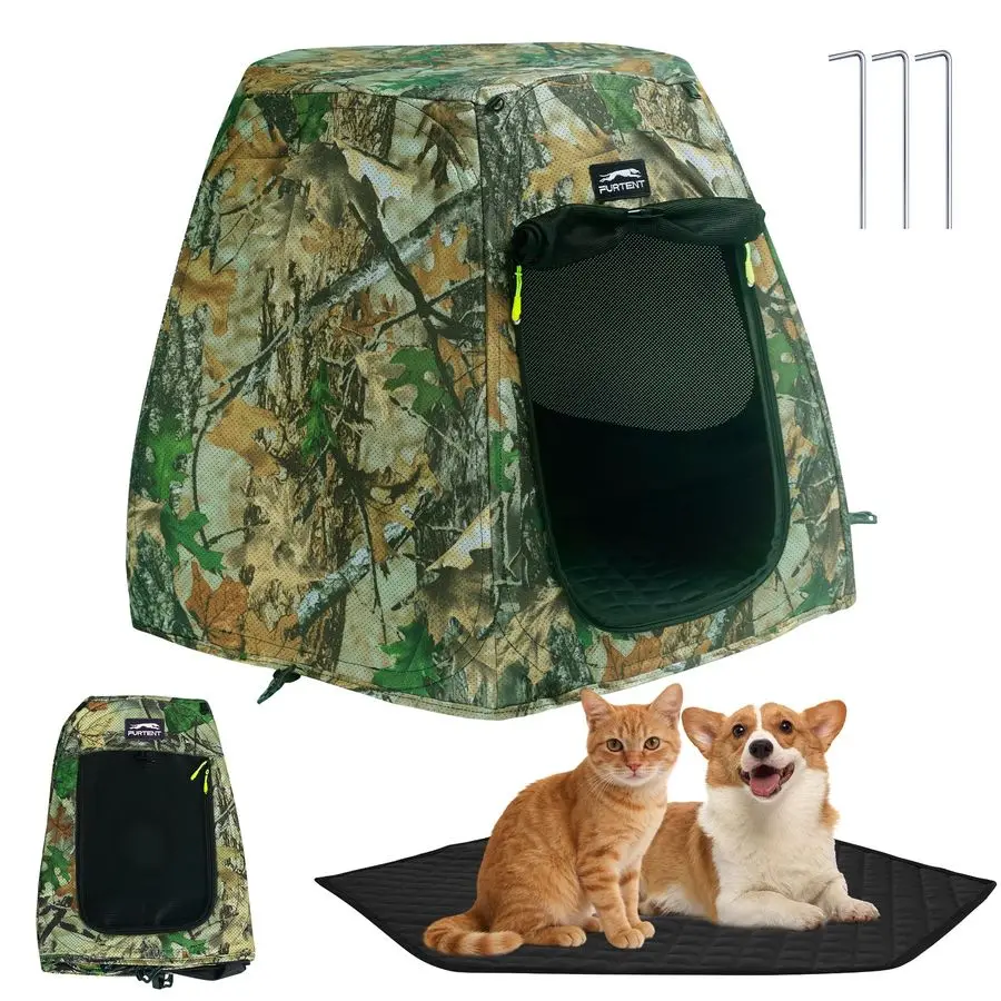 Dog House Outdoor, Foldable Portable Popup Dog Bed with Soft Pad, Camouflage Pet Shade Dog Shade Shelter, Cat and Puppy Tents up
Dog House Outdoor, Foldable Portable Popup Dog Bed with Soft Pad, Camouflage Pet Shade Dog Shade Shelter, Cat and Puppy Tents up