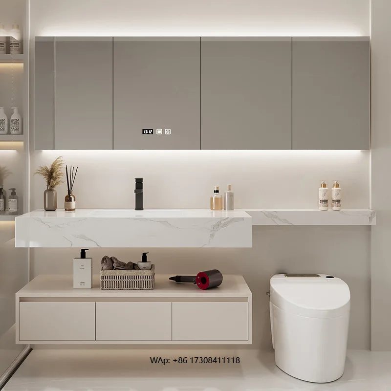 Modern Hotel Style Bathroom Cabinet Rectangle Sink with Rock Board Single-Hole Faucet Mount Toilet Extension Combination
Modern Hotel Style Bathroom Cabinet Rectangle Sink with Rock Board Single-Hole Faucet Mount Toilet Extension Combination