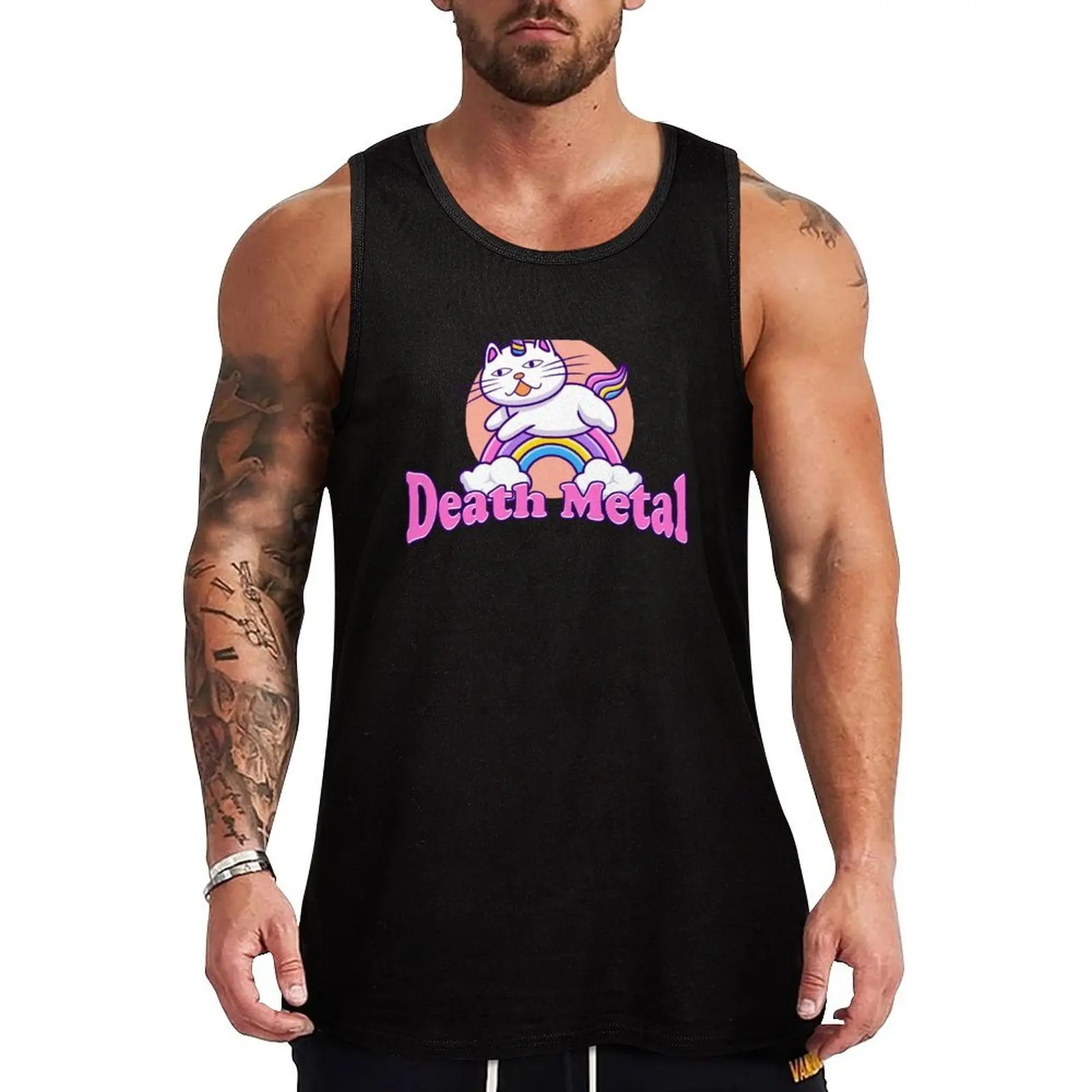 Death Metal Rainbow Cat Tank Top Daily Casual Tank Top Relaxed Fit Sleeveless Summer
Death Metal Rainbow Cat Tank Top Daily Casual Tank Top Relaxed Fit Sleeveless Summer