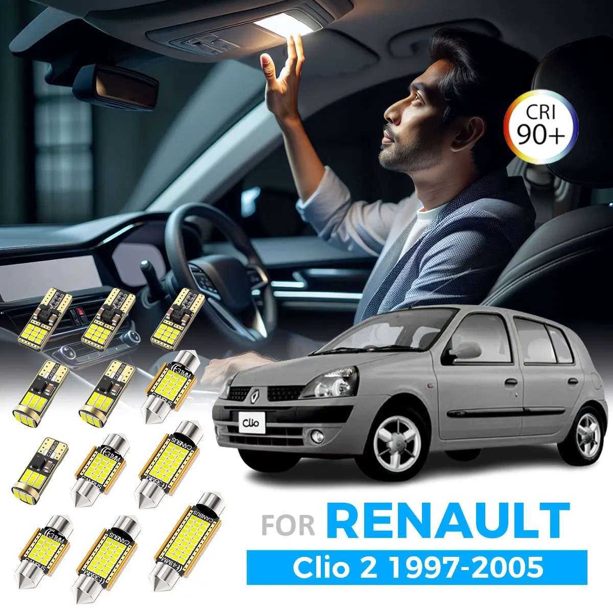 AENVTOL 8 шт. обновленный комплект светодиодного внутреннего освещения для Renault Clio II 2 MK2 1997-2000 2001 2002 2003 2004 2005 купольная лампа для чтения багажника
AENVTOL 8 шт. обновленный комплект светодиодного внутреннего освещения для Renault Clio II 2 MK2 1997-2000 2001 2002 2003 2004 2005 купольная лампа для чтения багажника