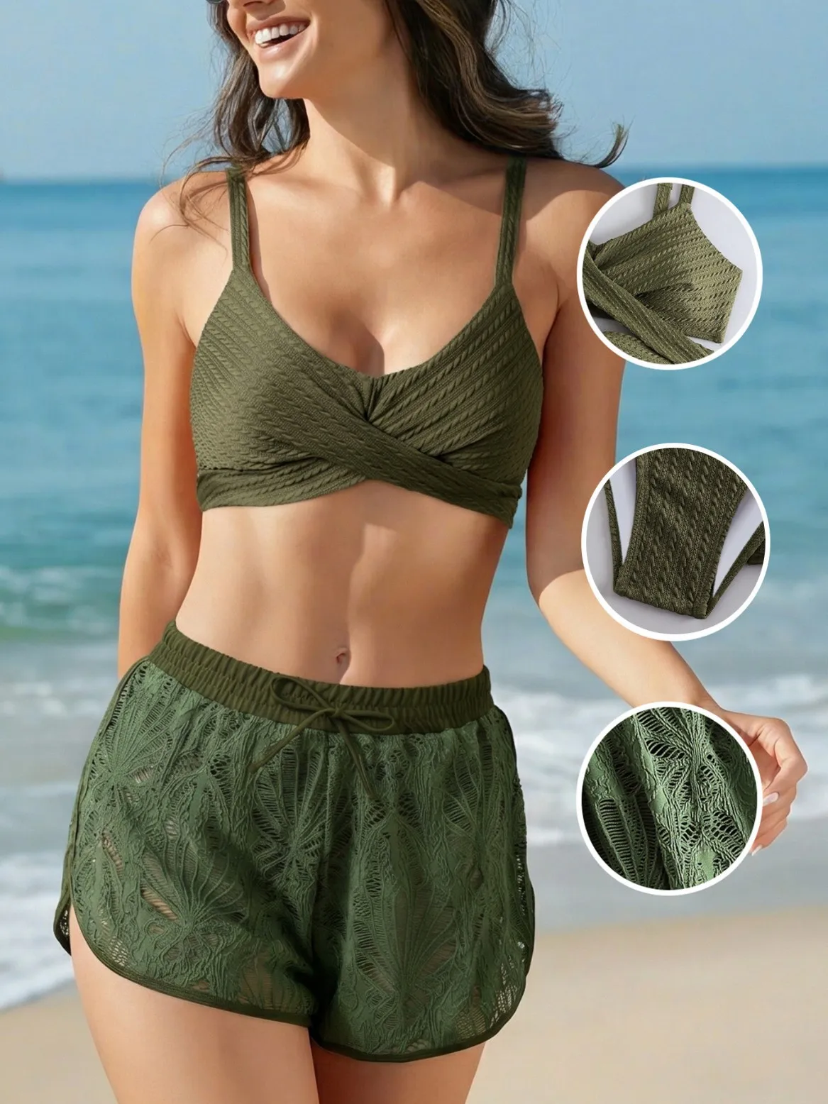 2026 Sexy Triangle Bikini Set Women Push Up Bra Padded Swimsuit High Waisted Bottom See Through Cover Up Hot Spring Beach 3 PCS
2026 Sexy Triangle Bikini Set Women Push Up Bra Padded Swimsuit High Waisted Bottom See Through Cover Up Hot Spring Beach 3 PCS