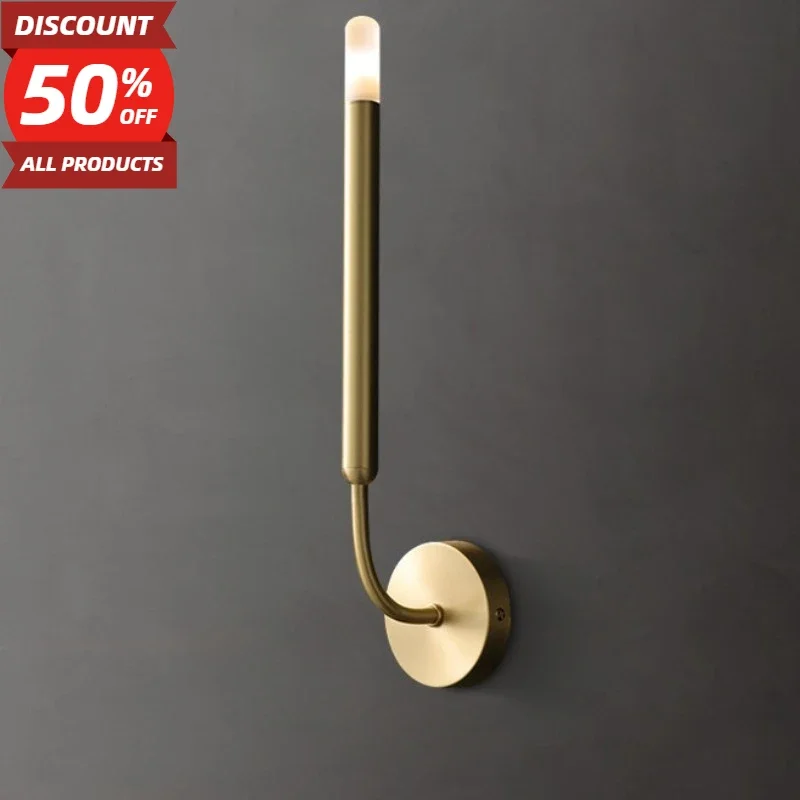 NEW Copper Wall Lamp Minimalist Postmodern Living Room Background Wall North European Style Retro Decoration Bedroom Bedside Lam
NEW Copper Wall Lamp Minimalist Postmodern Living Room Background Wall North European Style Retro Decoration Bedroom Bedside Lam