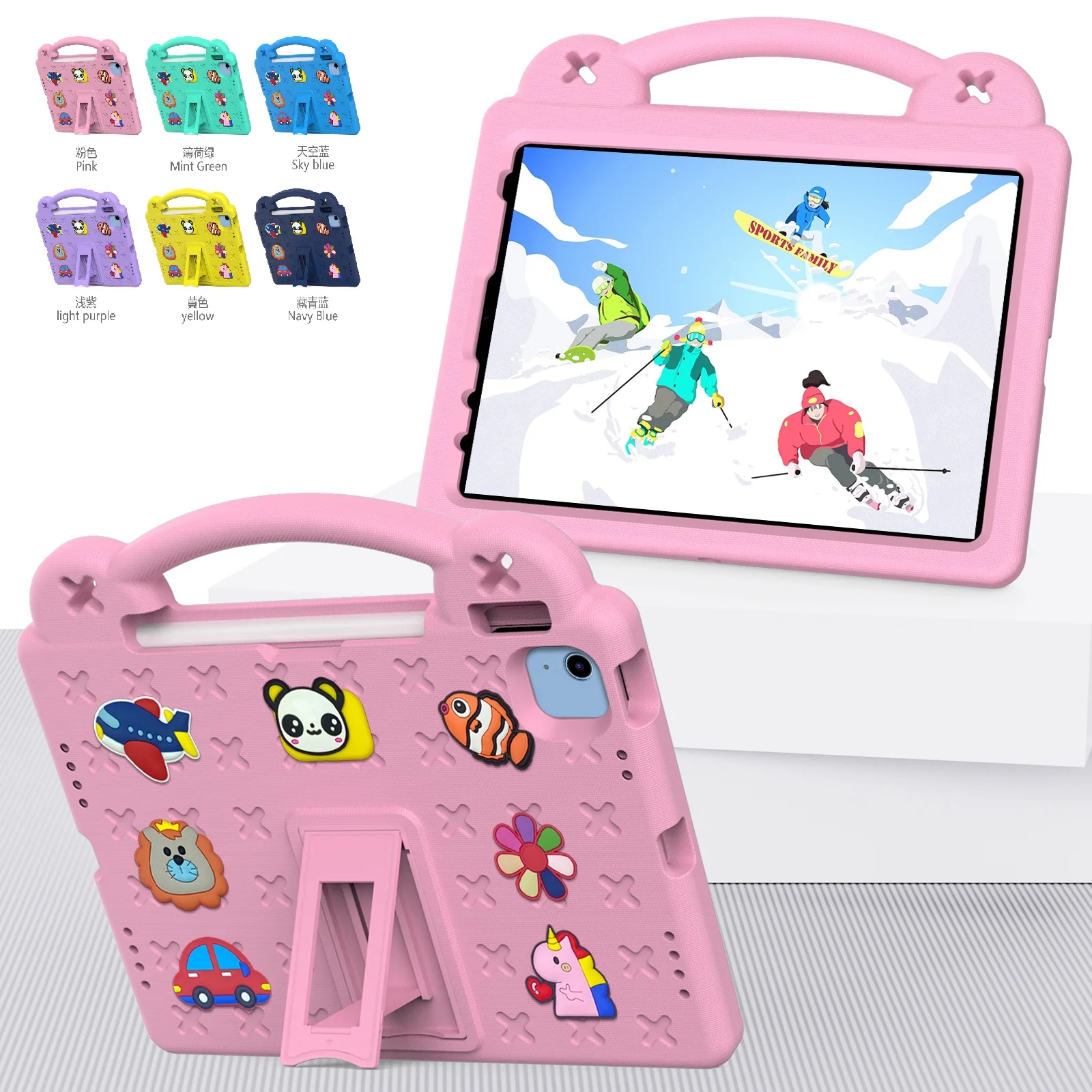 EVA Shockproof for iPad 10th Gen 10.2 9th 8th 7th 9.7 6th 5th Pro 11 2022 2021 2018 Air 5 4 10.9 inch stand strap Cover
EVA Shockproof for iPad 10th Gen 10.2 9th 8th 7th 9.7 6th 5th Pro 11 2022 2021 2018 Air 5 4 10.9 inch stand strap Cover