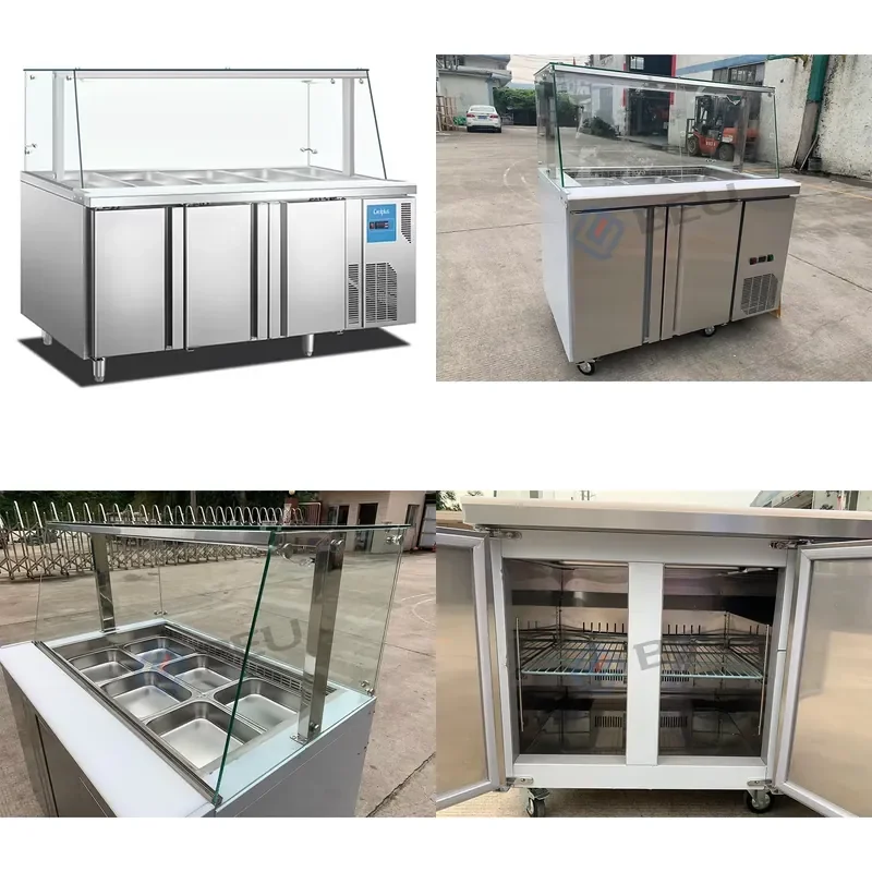 SFW Certificate Wholesale Pizza Sandwich Worktable Counter Salad bar Freezer Refrigerated Salad showcase Salad Display
SFW Certificate Wholesale Pizza Sandwich Worktable Counter Salad bar Freezer Refrigerated Salad showcase Salad Display