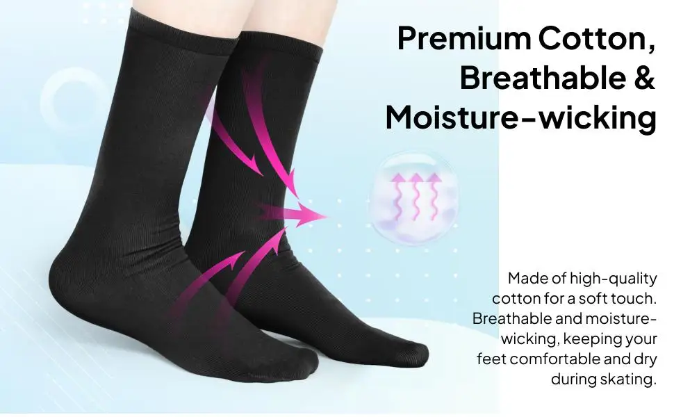 Elastic Ice Skating Socks Knee High Comfort Figure Skating Shoes Cover for Adults and Children
Elastic Ice Skating Socks Knee High Comfort Figure Skating Shoes Cover for Adults and Children
