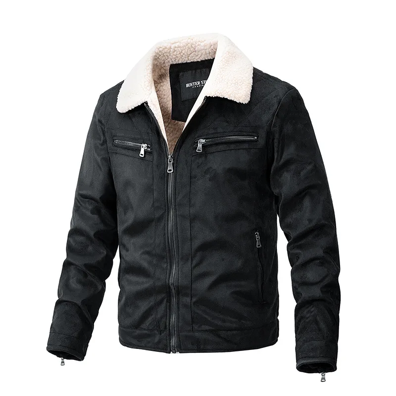 2024 autumn and winter suede warm thick coat men's multi pocket zipper placket casual lapel coat
2024 autumn and winter suede warm thick coat men's multi pocket zipper placket casual lapel coat
