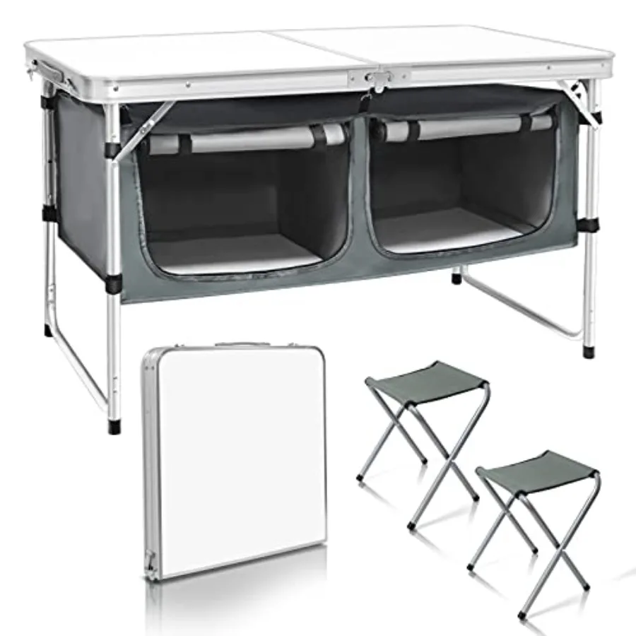 Outdoor Folding Table Aluminum Lightweight Height Adjustable with Storage Organizer for BBQ Party Camping
Outdoor Folding Table Aluminum Lightweight Height Adjustable with Storage Organizer for BBQ Party Camping