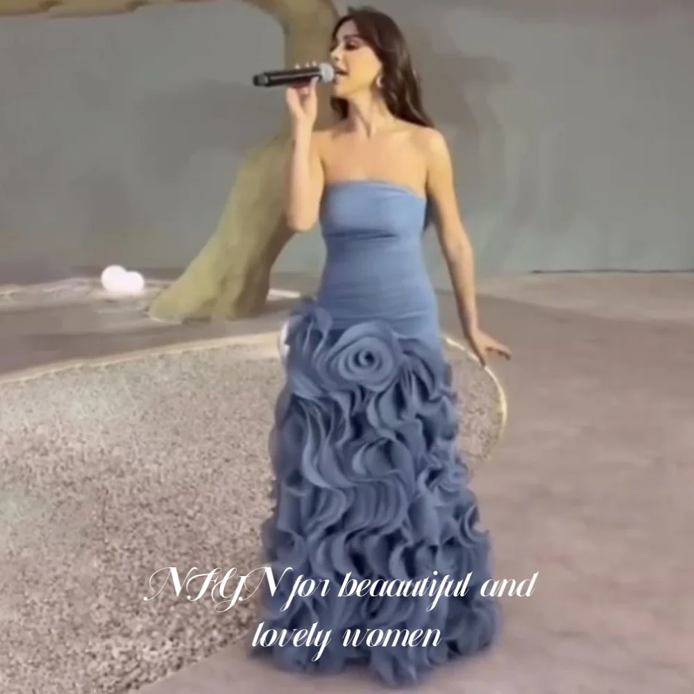 NFYN Blue Special Occasion Dress Strapless Flowers Prom Dress with Pleats Sleeveless Evening Party Dresses for Women Customized
NFYN Blue Special Occasion Dress Strapless Flowers Prom Dress with Pleats Sleeveless Evening Party Dresses for Women Customized