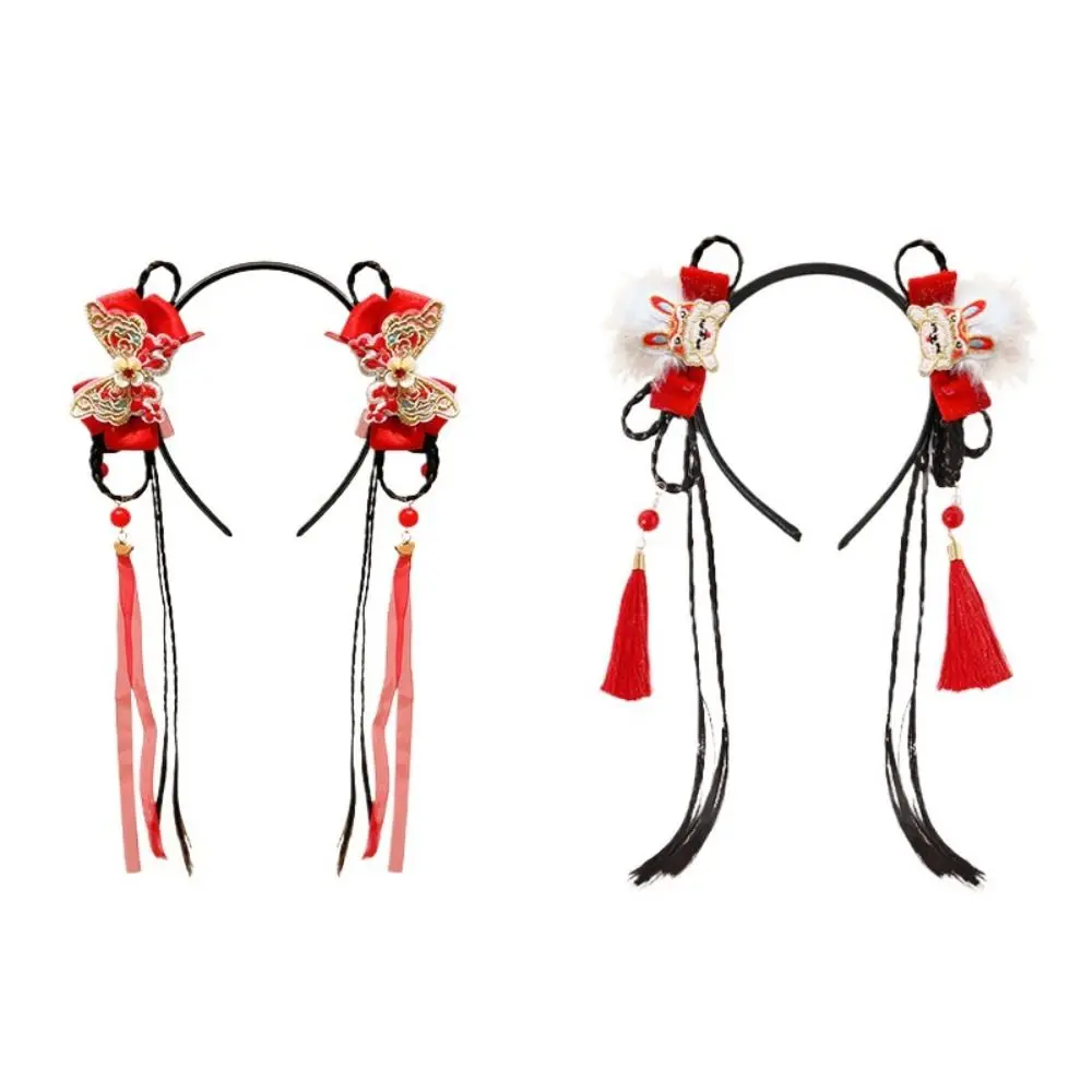 Flower Children Wig Headband Tassel Braid Hair Hanfu Hair Sticks Ancient Style Tang Suit Hair Hoop Red Bow Hairband Girls
Flower Children Wig Headband Tassel Braid Hair Hanfu Hair Sticks Ancient Style Tang Suit Hair Hoop Red Bow Hairband Girls
