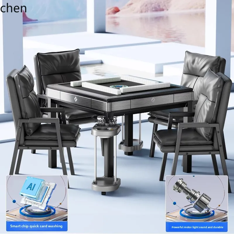 HTT mahjong machine automatic light luxury dining table electric integrated chess and card room mahjong table
HTT mahjong machine automatic light luxury dining table electric integrated chess and card room mahjong table