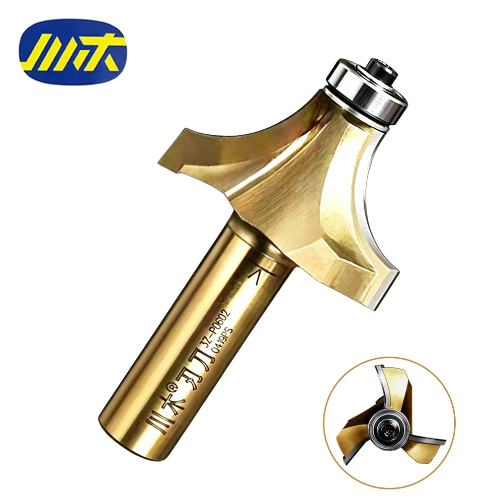 Chuanmu 3 Blades PCD Round Over Edge Router Bit Diamond Round Corner Milling Cutter for Beveling CNC End Mill Solid wood MDF
Chuanmu 3 Blades PCD Round Over Edge Router Bit Diamond Round Corner Milling Cutter for Beveling CNC End Mill Solid wood MDF