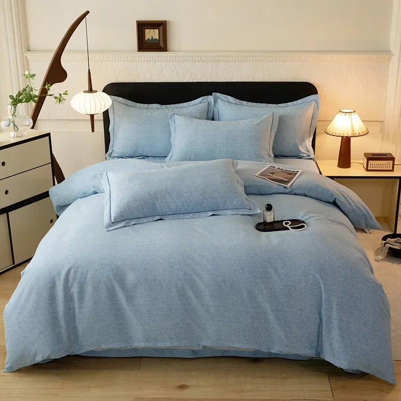 2024 new light luxury solid color thickened cotton abraded four-piece set, pure cotton warm, available in autumn and winter
2024 new light luxury solid color thickened cotton abraded four-piece set, pure cotton warm, available in autumn and winter