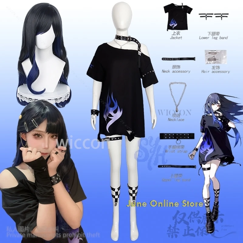 Shiraishi An Cosplay Game Project Sekai Colorful Stage Anime Costume Black Fashion Long T-Shirt Hiphop Punk Ji disfraz mujer
Shiraishi An Cosplay Game Project Sekai Colorful Stage Anime Costume Black Fashion Long T-Shirt Hiphop Punk Ji disfraz mujer