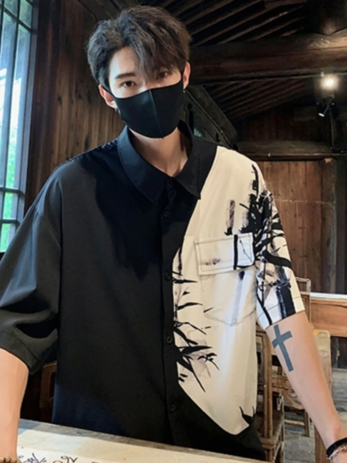 Large Size 300 Pou New Chinese Sle Casual irt Men's Summer American Trendy Brand Drapey Splice f Sve irt
Large Size 300 Pou New Chinese Sle Casual irt Men's Summer American Trendy Brand Drapey Splice f Sve irt