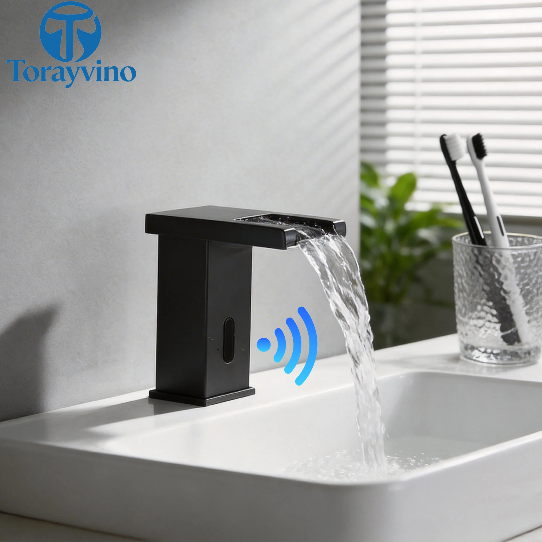 Torayvino Bathroom Black Basin Faucet accessories Automatic Sensor Hot Cold Water Tap Mixer Inductive Sensor Faucets and sinks
Torayvino Bathroom Black Basin Faucet accessories Automatic Sensor Hot Cold Water Tap Mixer Inductive Sensor Faucets and sinks