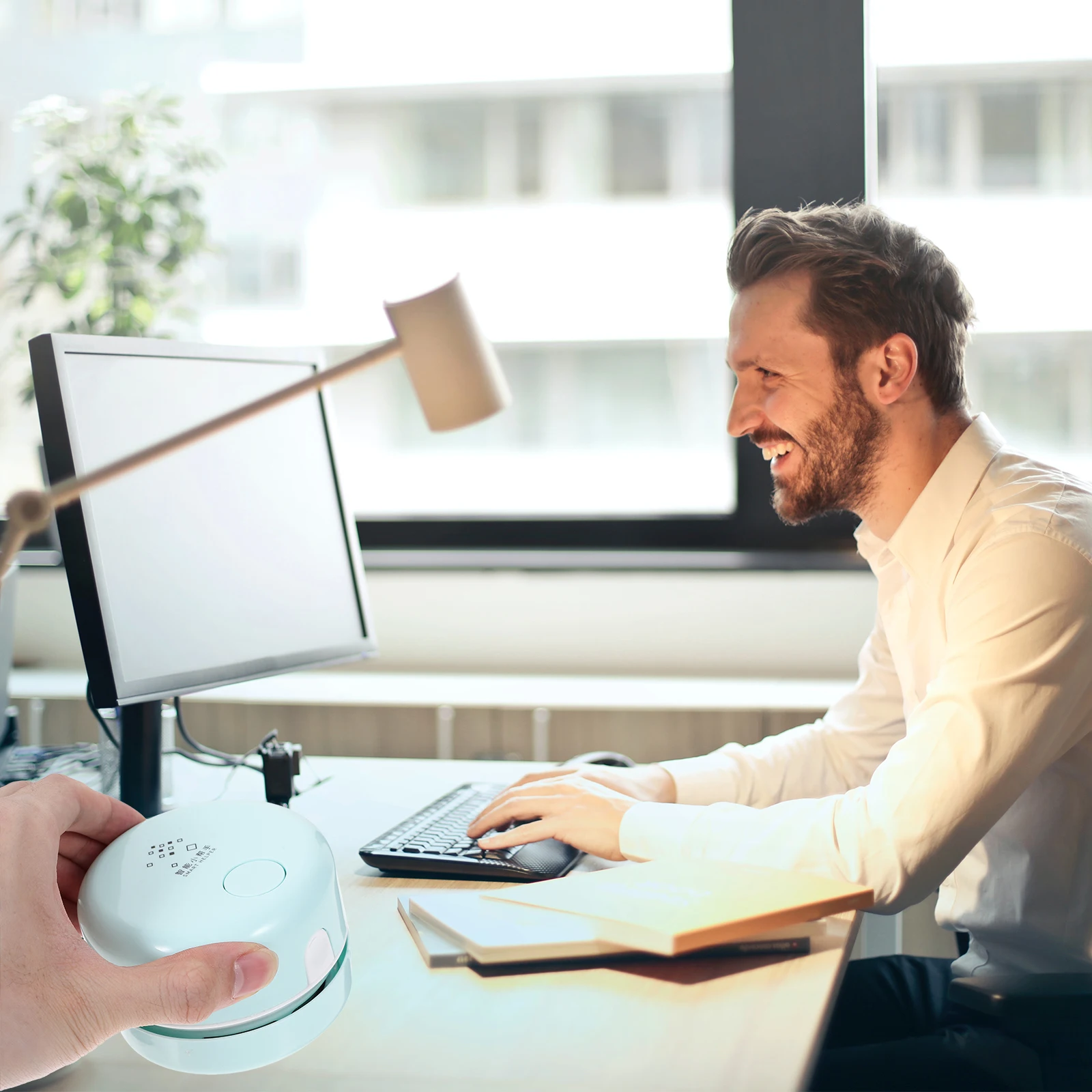 Mini Handheld Vacuum Cleaner Adorable Desktop Dust Collector for Computer Keyboards Office Desks and Furniture Surfaces
Mini Handheld Vacuum Cleaner Adorable Desktop Dust Collector for Computer Keyboards Office Desks and Furniture Surfaces