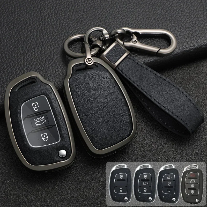 Zinc Alloy + Leather Car Key Case For Hyundai ix25 ix35 i10 i20 Solaris Tucson Sonata Santa Sport Elantra Creta Verna 2015-2018
Zinc Alloy + Leather Car Key Case For Hyundai ix25 ix35 i10 i20 Solaris Tucson Sonata Santa Sport Elantra Creta Verna 2015-2018