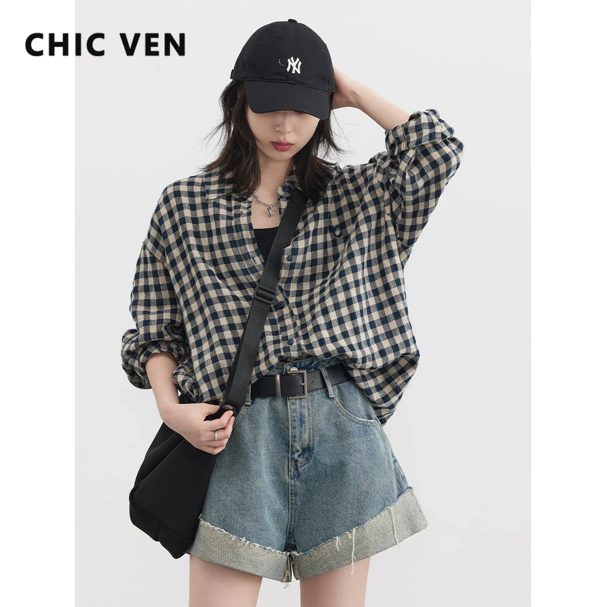 CHIC VEN Women Shirts Loose Linen Texture Striped Plaid Shirt Long Sleeved Blouses Woman Female Tops 2023 Summer Coat
CHIC VEN Women Shirts Loose Linen Texture Striped Plaid Shirt Long Sleeved Blouses Woman Female Tops 2023 Summer Coat