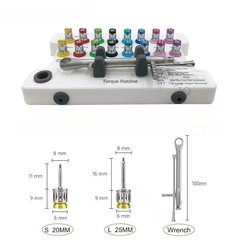 High Quality Lab Implants Screwdriver Tools Torque Wrench Ratchet 10-70NCM with Drivers & Wrench Kit Multifunctional
High Quality Lab Implants Screwdriver Tools Torque Wrench Ratchet 10-70NCM with Drivers & Wrench Kit Multifunctional