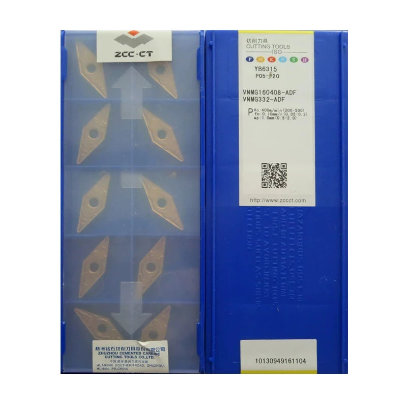 HUAZHICHUN VNMG160408-ADF YB6315 Carbide CNC Lathe Thread Turning Inserts For Thread Turning Toolholder
HUAZHICHUN VNMG160408-ADF YB6315 Carbide CNC Lathe Thread Turning Inserts For Thread Turning Toolholder