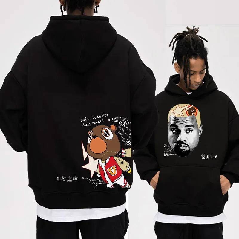 Rapper Kanye West Graduation Graphic Hoodies Men Fashion 90s Vintage Hooded Sweatshirts Streetwear Hip-hop Pullover Unisex Tops
Rapper Kanye West Graduation Graphic Hoodies Men Fashion 90s Vintage Hooded Sweatshirts Streetwear Hip-hop Pullover Unisex Tops