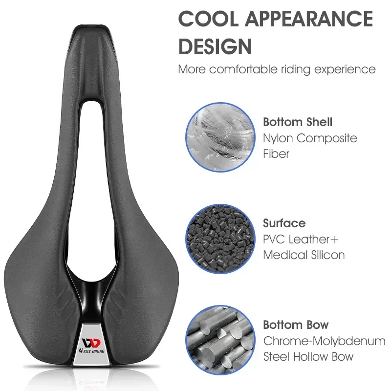 Professional Bicycle Saddle Hollow Ultralight Bike Racing Seat Soft Leather Cushion For Man MTB Road Cycling Parts
Professional Bicycle Saddle Hollow Ultralight Bike Racing Seat Soft Leather Cushion For Man MTB Road Cycling Parts