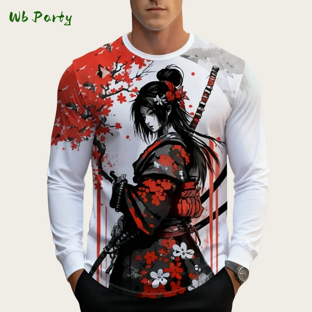 Японская мужская футболка с длинным рукавом и 3D рисунком самурая с круглым вырезом, длинная дышащая стильная уличная мужская одежда с короткими рукавами
Японская мужская футболка с длинным рукавом и 3D рисунком самурая с круглым вырезом, длинная дышащая стильная уличная мужская одежда с короткими рукавами