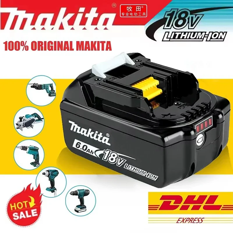 Original Makita18V lithium battery18V3AH 5AH 6AH With LED indicator for Makita BL1860B BL1840 BL1850 BL1830 Power Tool Battery
Original Makita18V lithium battery18V3AH 5AH 6AH With LED indicator for Makita BL1860B BL1840 BL1850 BL1830 Power Tool Battery