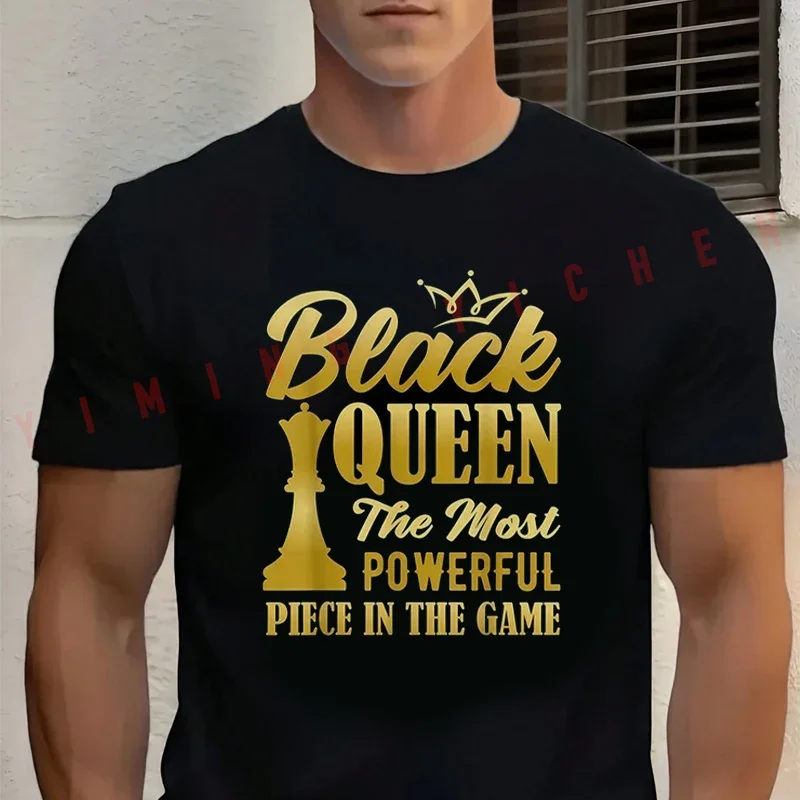 Men's Summer Cotton T-shirt Black Queen The Most Powerful Piece In The Game Motorcycle Tee Casual Short-sleeve Cycling Top
Men's Summer Cotton T-shirt Black Queen The Most Powerful Piece In The Game Motorcycle Tee Casual Short-sleeve Cycling Top