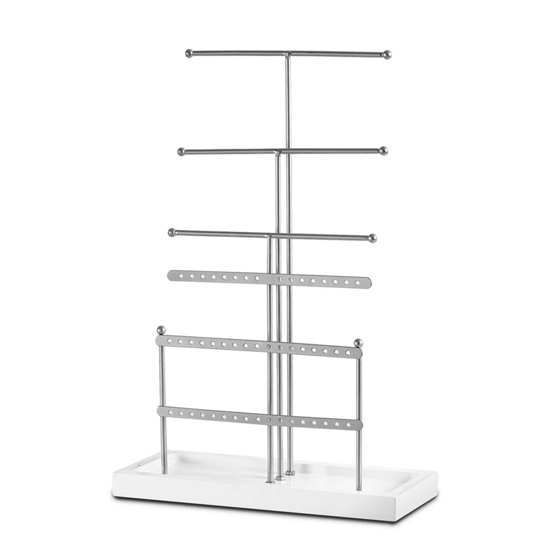 Silver 6-Layer Jewelry Rack Removable Solid Wood Base Ring Storage Box Earring Jewelry Rack Necklaces Rings Jewelry Box Durable
Silver 6-Layer Jewelry Rack Removable Solid Wood Base Ring Storage Box Earring Jewelry Rack Necklaces Rings Jewelry Box Durable