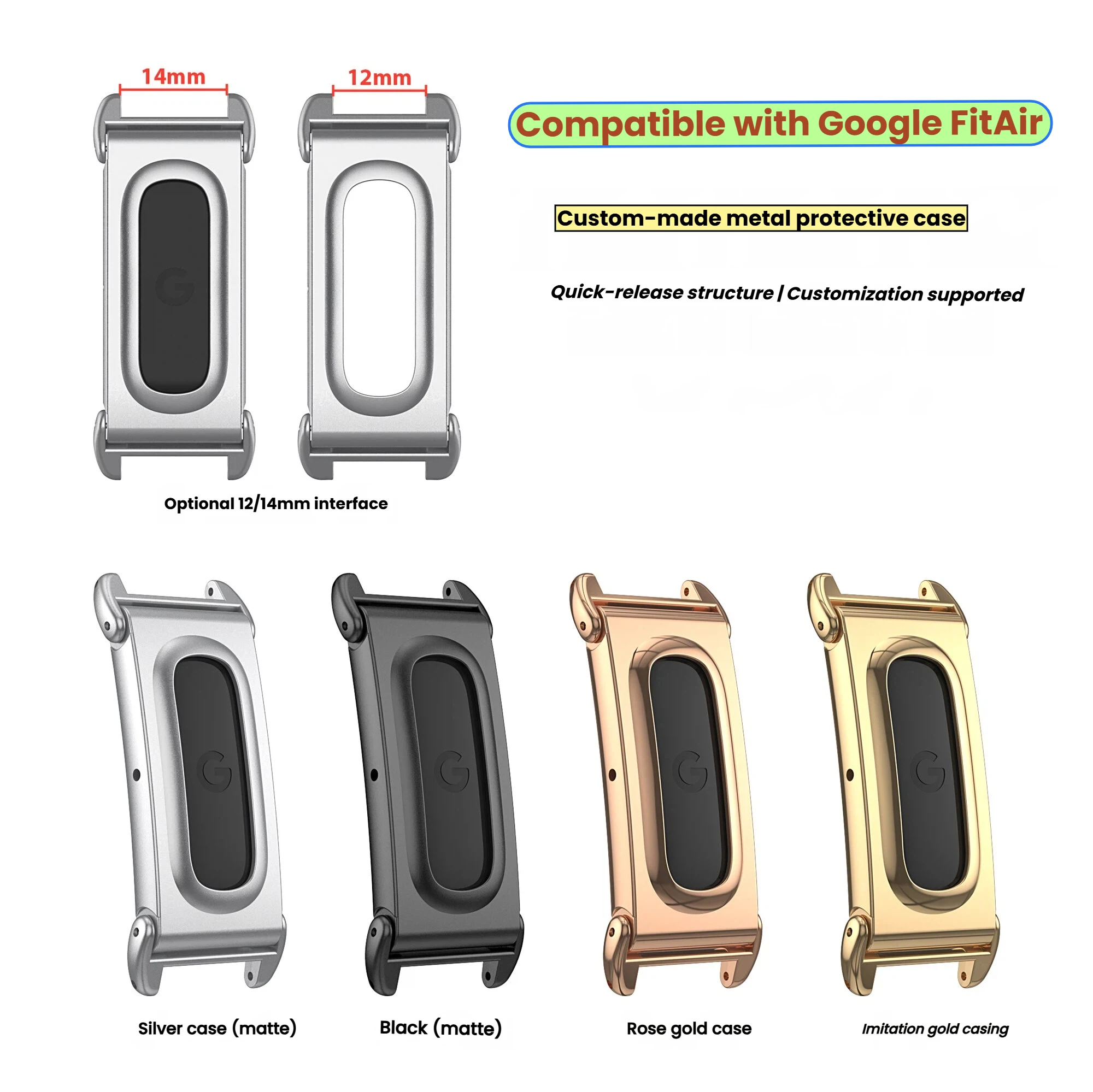 Metal Protective Case Bicep Arm Band Replacement Strap For Google Fitbit Air Sport Fitness Tracker Adjustable Armband Accessorie
Metal Protective Case Bicep Arm Band Replacement Strap For Google Fitbit Air Sport Fitness Tracker Adjustable Armband Accessorie