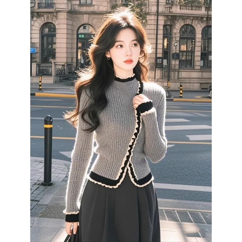 Autumn Winter Simplicity Office Lady Solid Color Knitwear Women Fashion Slim Long Sleeve Sweater Casual All-match Knitting Tops
Autumn Winter Simplicity Office Lady Solid Color Knitwear Women Fashion Slim Long Sleeve Sweater Casual All-match Knitting Tops