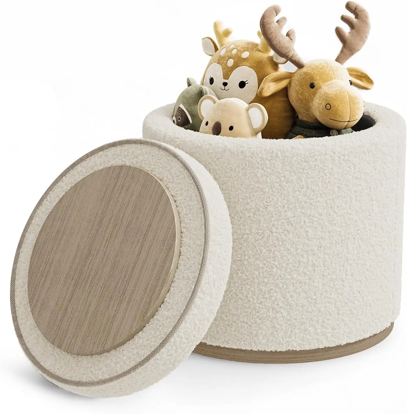 Round Ottoman with Storage, Ottoman Foot Rest, Boucle Small Ottoman, Foot Stool, Vanity Stool
Round Ottoman with Storage, Ottoman Foot Rest, Boucle Small Ottoman, Foot Stool, Vanity Stool
