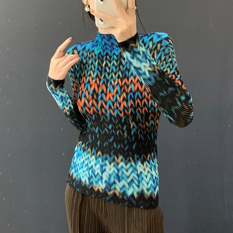 Folding 2026 Spring/Summer New Fashion Top Women's Long Sleeve Half High Collar Printed T-shirt Fashion Base Shirt
Folding 2026 Spring/Summer New Fashion Top Women's Long Sleeve Half High Collar Printed T-shirt Fashion Base Shirt