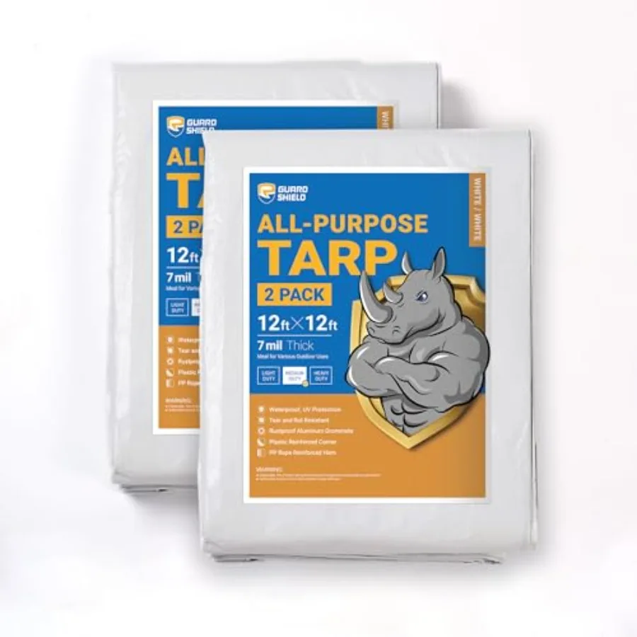 Tarp 12x12 Feet Medium Duty All Purpose Poly Tarps Cover 7mil 2-Pack
Tarp 12x12 Feet Medium Duty All Purpose Poly Tarps Cover 7mil 2-Pack