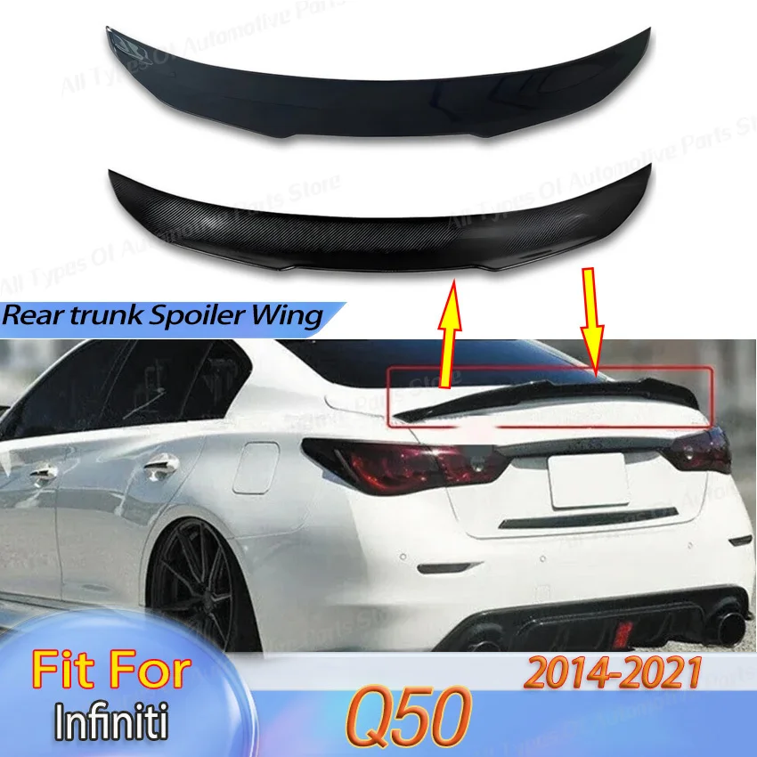 For Infiniti Q50 2014-2021 Rear Trunk Spoiler Wing Lip Bumper Splitter Tail Fin Duck Tail Shark Fin Body Kit Tuning Auto Parts
For Infiniti Q50 2014-2021 Rear Trunk Spoiler Wing Lip Bumper Splitter Tail Fin Duck Tail Shark Fin Body Kit Tuning Auto Parts