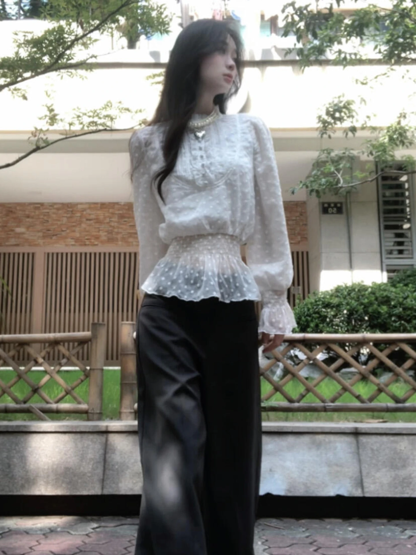 Женская блузка Ele Polka Dot Slim Fit с длинными рукавами, белая, модная, новинка ранней осени, от Caozi Mu
Женская блузка Ele Polka Dot Slim Fit с длинными рукавами, белая, модная, новинка ранней осени, от Caozi Mu