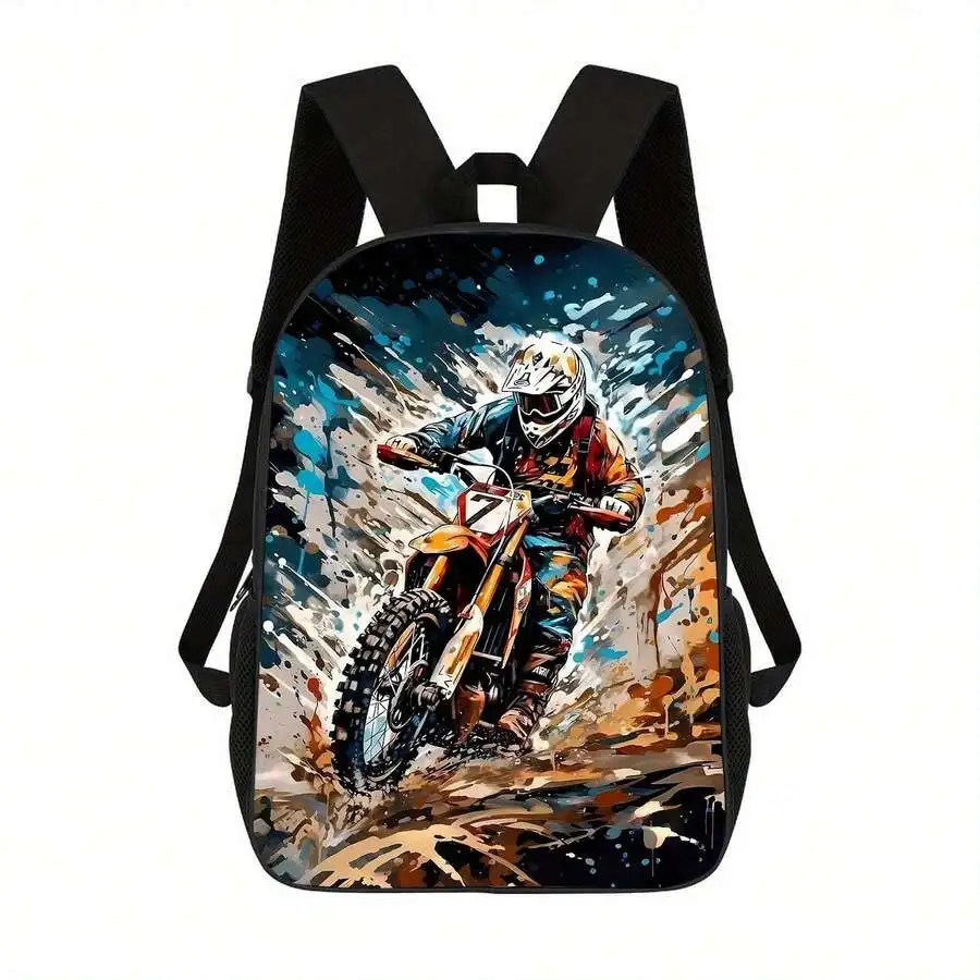 Lightweight Printed Motorcycle Motocross Backpack With Adjustable Straps Zipper Closure Unisex Travel School Bag
Lightweight Printed Motorcycle Motocross Backpack With Adjustable Straps Zipper Closure Unisex Travel School Bag