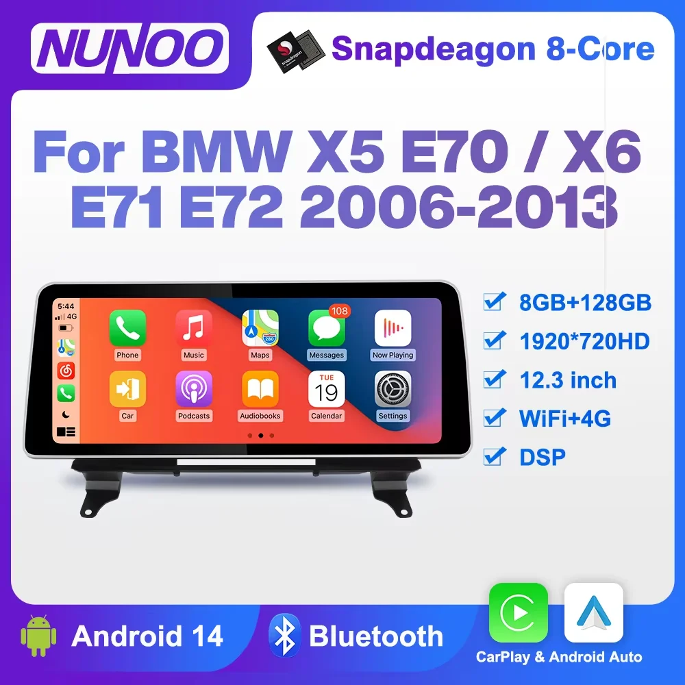 12.3inch Wireless CarPlay For BMW X5 E70 X6 E71 E72 2006-2013 Android Auto Multimedia player GPS Stereo 4G WiFi Head unit
12.3inch Wireless CarPlay For BMW X5 E70 X6 E71 E72 2006-2013 Android Auto Multimedia player GPS Stereo 4G WiFi Head unit