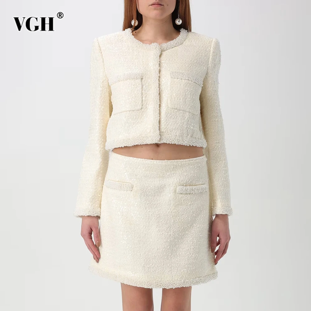VGH Temperament Solid Slimming Skirts Sets For Women Round Neck Long Sleeve Top High Waist Spliced Pocket Skirt Chic Set Female
VGH Temperament Solid Slimming Skirts Sets For Women Round Neck Long Sleeve Top High Waist Spliced Pocket Skirt Chic Set Female